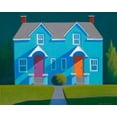 thumbnail image 2 of Pettigrew, Martha 18x15 White Modern Wood Framed Museum Art Print Titled - Blue House, 2 of 4