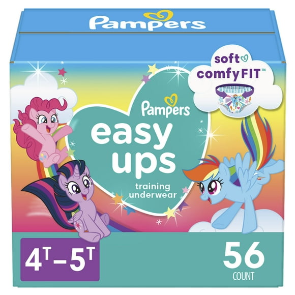 Pantalones de entrenamiento Pampers Easy Ups My Little Pony 4T-5T, 56 unidades