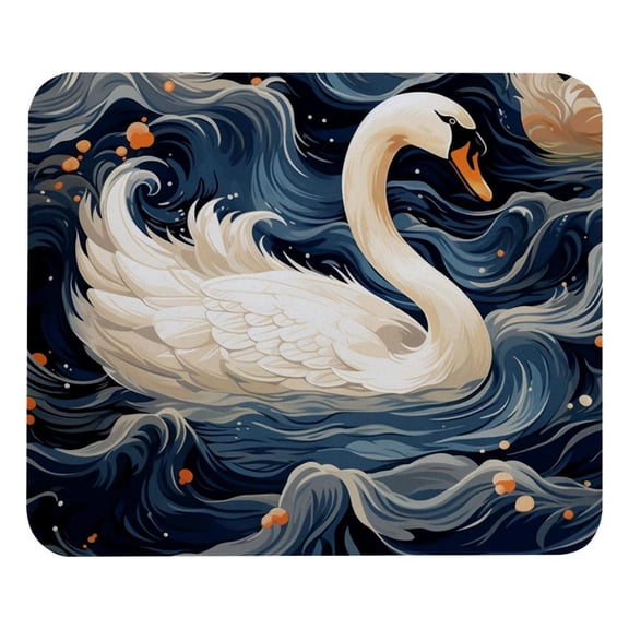 Swan Mouse Pad , Soft Cute Computer Mouse Mat with Rubber Base, Easy to Slide, Personalized Design, Portable