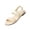 Beige, variant on Womens Summer Sandals, Vacation Sandals for Women, Strap Sandals for Women, Women's Double Band Elastic Back Strap Sandals, Open Toe Minimalist Flat Summer Shoes, Black 8.5