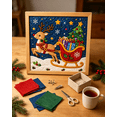 thumbnail image 3 of DIY Christmas Fabric Art Painting Kit, No‑Sew 3D Fabric Poke Mosaic Craft Set With Frame & Tools, Creative Holiday Craft For Adults And Beginners, Great Xmas Wall Decor(Reindeer), 3 of 6