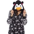 thumbnail image 3 of Penguin Womens Onesie Pajama, Black, Size: 2X, Prestigez, 3 of 4