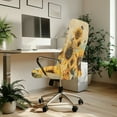 thumbnail image 3 of HELLHERO Sunflower Print Office Chair Cover, Universal Dustproof Desk Chair Slipcover, Decorative Gaming Chairs Seat Covers, Easy Install, Yellow, 3 of 7