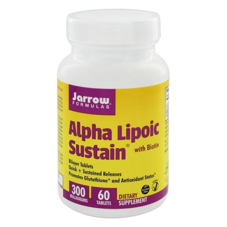 Jarrow Formulas - Alpha lipoïque avec Sustain 300 mg Biotine. - 60 Vegetarian Tablets
