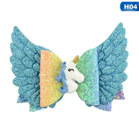 Great Clips - TURNTABLE LAB Unicorn Angel Wings Girls Baby Glitter Hair Bow Hair Clip Birthday Gift Great