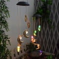 thumbnail image 2 of 1pc Campana de Viento Nueva Luna Luz Solar para Exterior Patio Lámpara de Jardín Hueca Estilo Vintage Europeo Colgante de Campana de Viento de Luna Luz Decorativa de Ambiente Paisajístico Luz Solar, 2 of 7