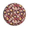 thumbnail image 4 of Spare Tire Cover, Skull Record Lips Wheel Cover Tire Covers For Trailers Car Truck Camper Universal Tire Covering Fits Diameter14"-17", 4 of 4
