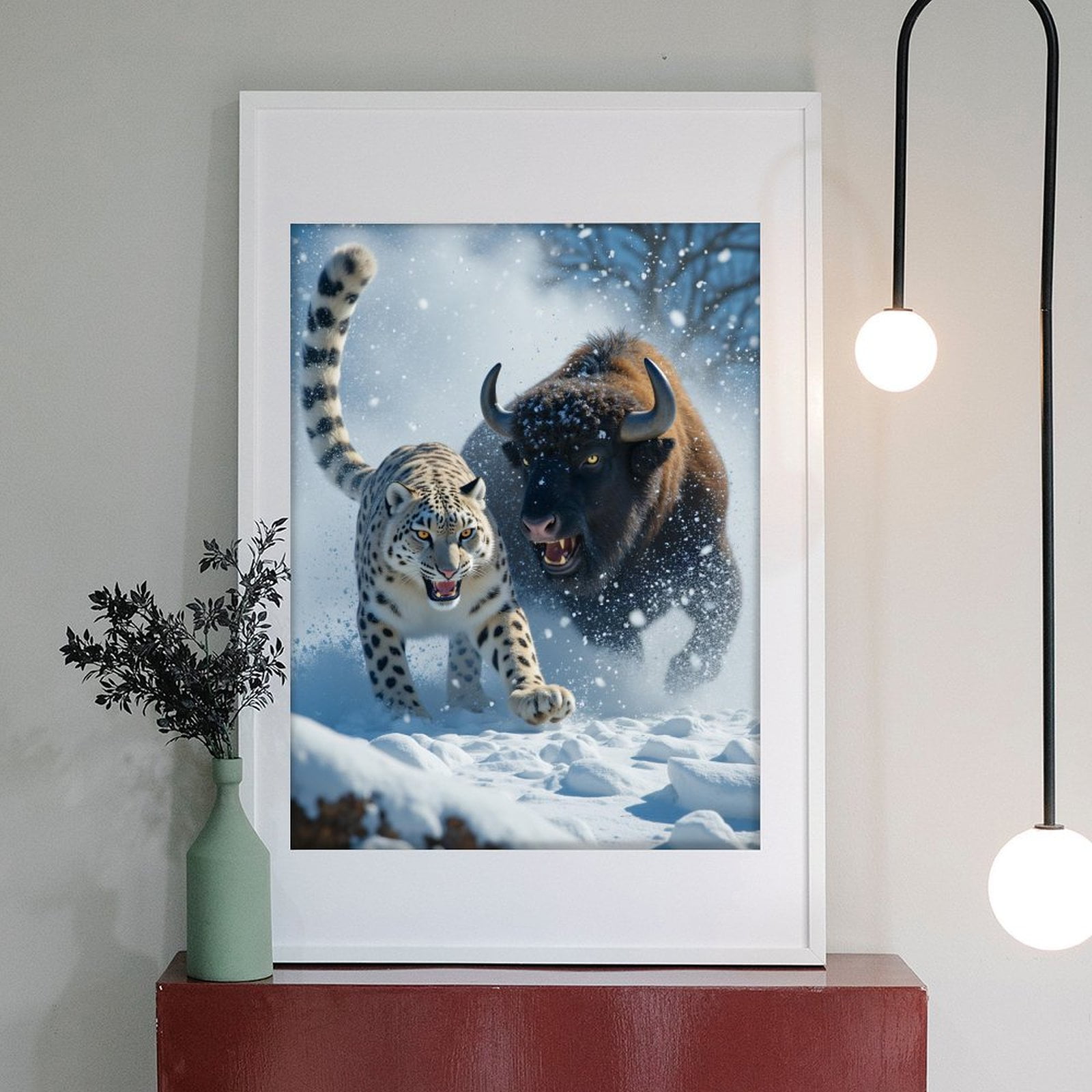 Diamond Art Kits for Adults - 5d Winter Wildlife Pursuit Diamond Painting for Adults, Diamond Art for Adults Beginners, Diamond Painting Kits for Adults for Home Wall Decor