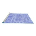 thumbnail image 2 of Ahgly Company Machine Washable Indoor Square Abstract Blue Modern Area Rugs, 6' Square, 2 of 4