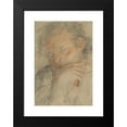 thumbnail image 2 of Francesco Vanni 18x24 Black Modern Framed Museum Art Print Titled - Head of a Man with Closed Eyes (1563-1610), 2 of 5