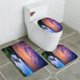 thumbnail image 1 of ABPHQTO Inglaterra Juego de alfombras de baño de 3 piezas Alfombra de baño Alfombra de contorno y tapa de inodoro, 1 of 2