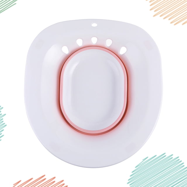 TEHAUX 1Pcs Sitz Bath for Adults Daily Cleansing Folding Design White