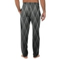 Difdany Men's Knit Plaid Printed Casual Pants Soft Lounge Bottoms with