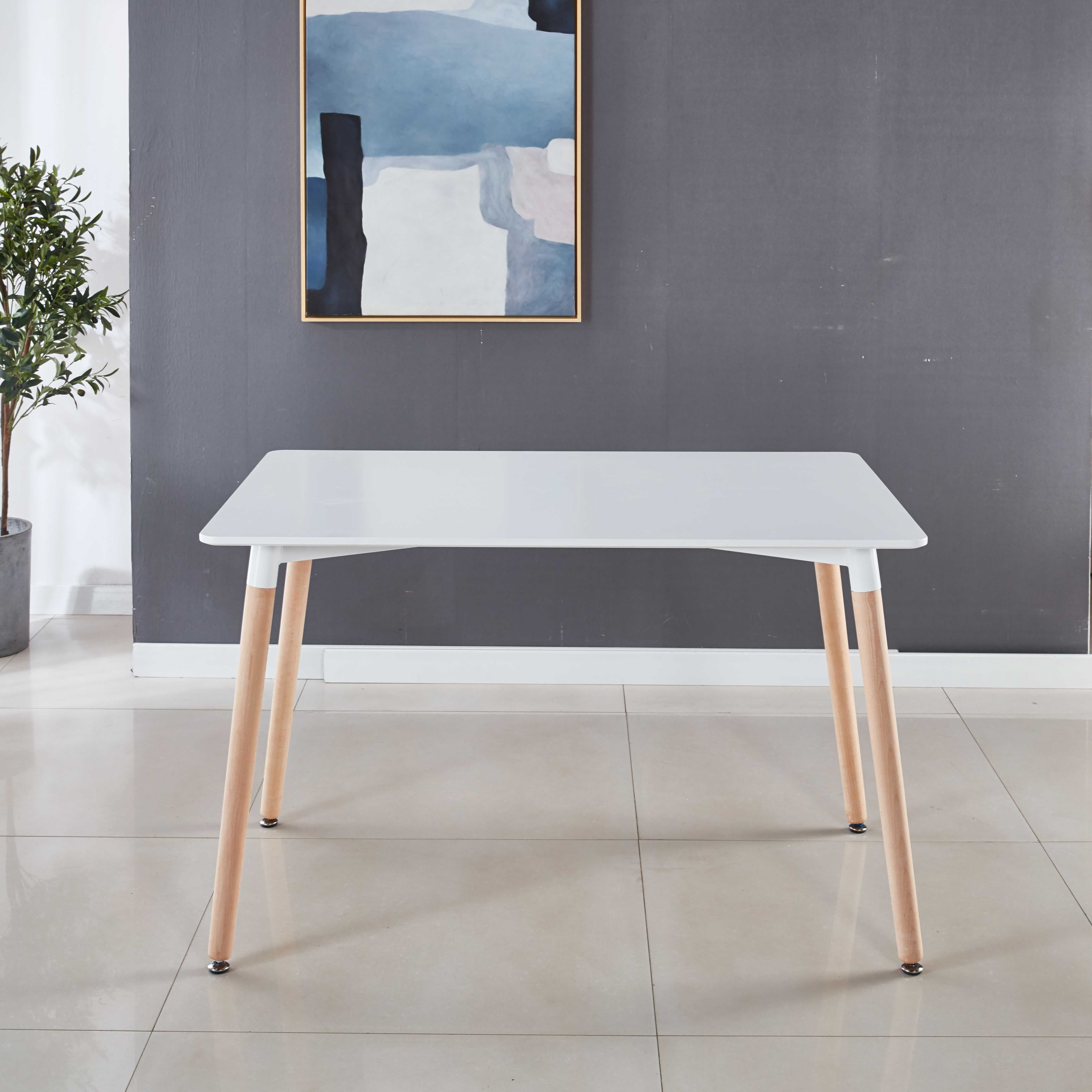 MAYEERTY Modern Black Square Extendable Dining Table - Metal Legs, Bold Gatherings