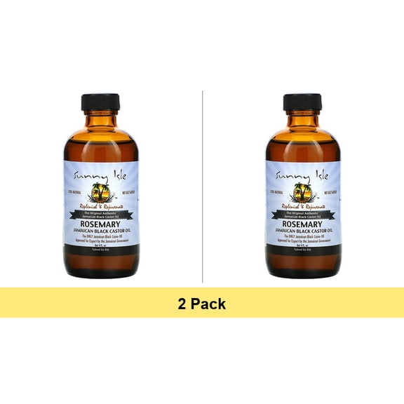 Sunny Isle Rosemary Jamaican Black Castor Oil, 4 Oz - 2 Pack