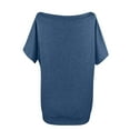 thumbnail image 6 of Womens Sexy Off The Shoulder Tops Short Batwing Sleeve T Shirt Oversized Casual Tee, 6 of 7