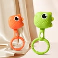 thumbnail image 1 of Juguete y sonajero de dentición de dinosaurio | Timbre de mano de silicona suave para bebés | Sonido relajante | No tóxico Fácil de limpiar | Desarrollo sensorial oral | Verde Naranja, 1 of 6