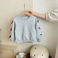 thumbnail image 6 of Kids Boys Sweatshirt Long Sleeve Light Gray Sweatshirt Kids Crew Neck Cute Pullover Relaxed Fit Tops Fall Clothes Toddler Girls Clothes 5-6 Years, 6 of 9