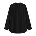 thumbnail image 3 of Oplxuo Women's Boho Ruffle Trim Tie Front Top Chiffon Shirt Long Sleeve Chifffon Blouse Tunic Tops, 3 of 5