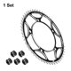 thumbnail image 3 of Juego de Plato de Bicicleta Uxcell 130BCD 53T Redondo Estrecho Ancho de Aluminio con Doble Redondo de 5 Tornillos para Bicicleta de Carretera Cadenas de 9/10/11 Velocidades, 3 of 7