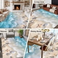 thumbnail image 5 of 6'x9' Area Rugs, Coastal Summer Beach Indoor Outdoor Area Rug for Living Room Bedroom, Starfish Shell Seaside Washable Bathroom Rugs Kitchen Floor Carpet Mats Home Decor Aesthetic, 5 of 8