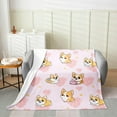 thumbnail image 2 of lokua Cute Corgi Dog Throw Blanket 40x50 inch for Kids Boys Girls,Cartoon Puppy Dog Fleece Blanket,Pet Dogs Flannel Blanket,Love Heart Bed Blanket for Kids Child,Lightweight, 2 of 6