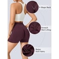 thumbnail image 2 of Nimiah Butt Lifting Scrunch Biker Shorts Women High Waist Yoga Gym Workout Tummy Control Shorts, Purple, 2 of 8