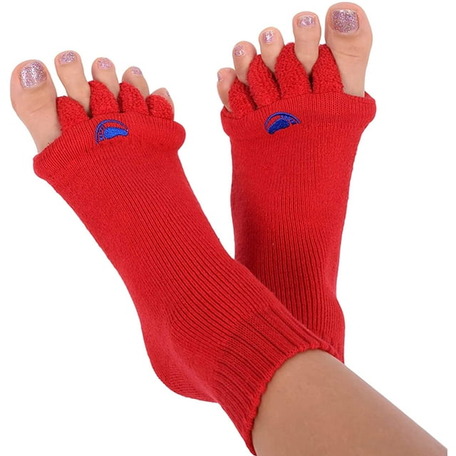 Chaussettes d'Alignement des Pieds Originales Rouges JEW um Femmes 7-9/hommes 5-8 Pieds Heureux (JEW um)