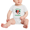 thumbnail image 2 of Future Soccer Player Afghanistan Soccer Fan Baby Rompers Bodysuit (White, 18-24 Months), 2 of 5