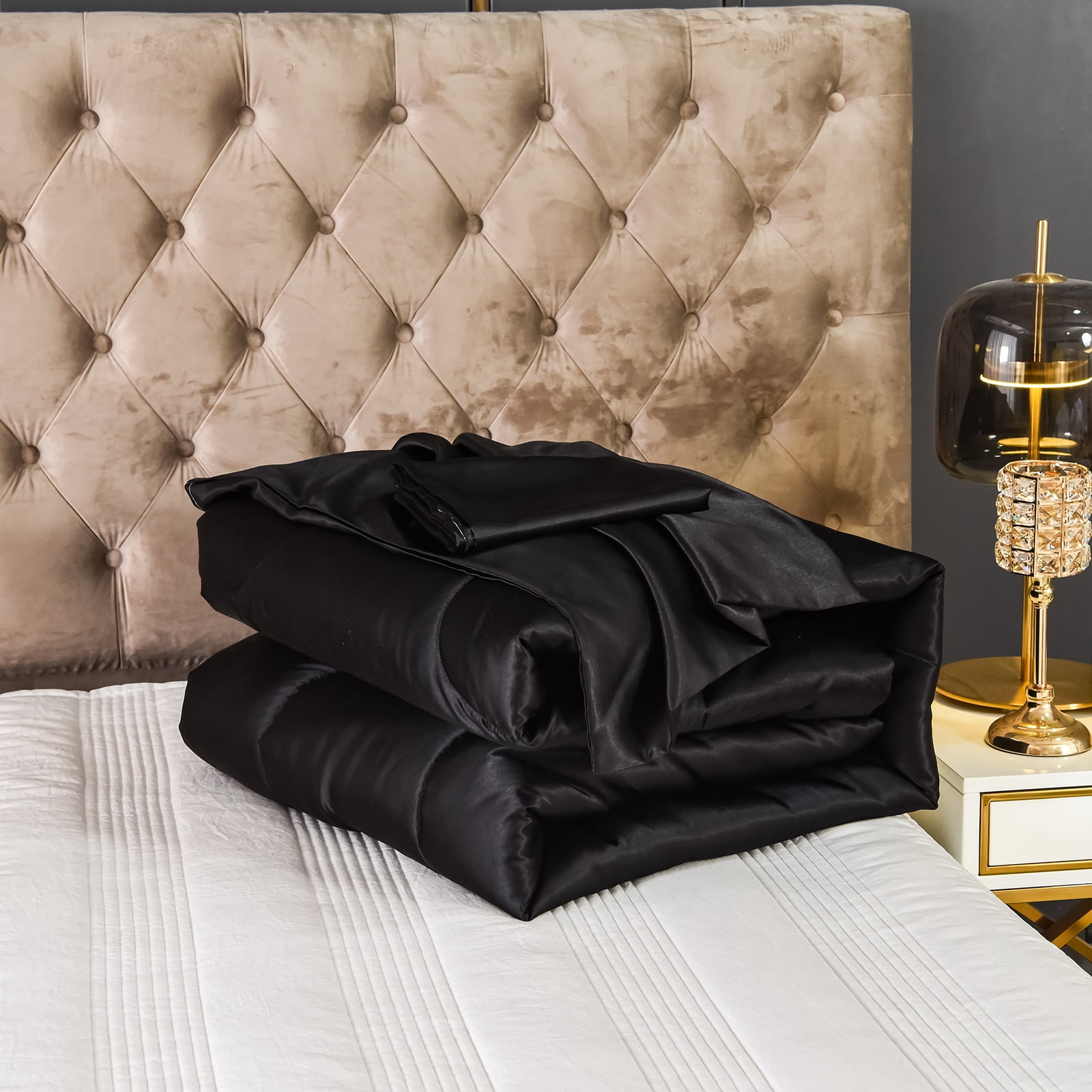 Satin Comforter Set King Silk Like Pink Bedding Set Luxury Hotel Silky Bed Home Deocr Sexy Silky Down Comforter Light Pink Bed Set