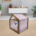 thumbnail image 3 of Cherry Blossom Pet House, Bloomed Kwanzan Tree Flowers and Buds on Clear Sky Background, Outdoor & Indoor Portable Dog Kennel with Pillow and Cover, 5 Sizes, Pink Rose and Pale Blue, by Ambesonne, 3 of 5
