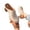 Beige, variant on Tbopshirt Slides for Women Summer Solid Color Closed Toe High Heels Slippers Fashion Casual for Evening Party