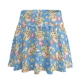 thumbnail image 7 of SEANATIVE Womens Tennis Skirt Pleated Athletic Skirts with Pockets High Waist Golf Pickleball Skort Sports Tummy Control Workout Mini Skirts, M, Cartoon Rabbit Easter Egg Daisy Blue, 7 of 7