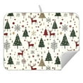 thumbnail image 5 of Ryvnso Christmas Reindeer Trees Dish Drying Mat for Kitchen Countertop 16x18 Small Dish Pad Drainer Rack Dish Sink Mats, 5 of 7