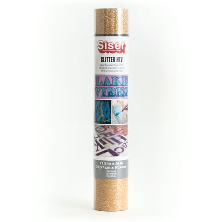 UPC: 0854209008530 | Siser Glitter Heat Transfer Vinyl: Old Gold 11.8 x 36 inches