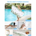 thumbnail image 3 of Watercolor Hummingbird Leaf Beach Towels Blanket Soft&Absorbent Quick Dry Microfiber Green White Pool Towels for Swimming ,Yoga, Sports, Gym, Camping,Large 35X70in,, 3 of 8