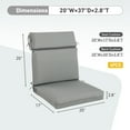 thumbnail image 4 of Aoodor 4Pcs Outdoor Dining Chair Cushion Set, 37” x 20” x 2.8”, Gray, 4 of 8
