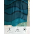 thumbnail image 6 of Sheer Curtains 72 inches Long, Abstract Water Duck Green Gradient Ocean Waves Light Filtering Sheer Window Curtains Rod Pocket Voile Drapes for Bedroom Living Room, 52"W x 72"L 2 Panels, 6 of 7