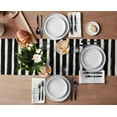 thumbnail image 3 of Chemin de Table en Coton et Lin Long Chemin de Mariage 13x72 Pouces Halloween Citrouille Crow sur Rayures Noires Foulard de Commode Chemin de Table Décorations Rustiques Lignes de Table, 3 of 8