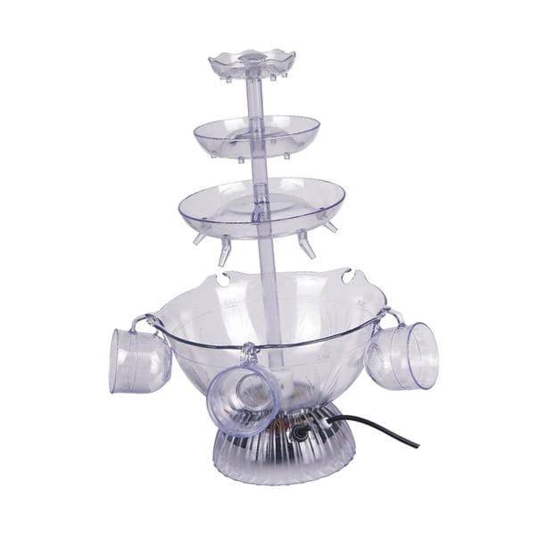 Naiovety Máquina de bebidas con decoración de fuente de fiesta de 3 niveles para vino tinto y champán Cocina y Comedor