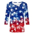 thumbnail image 4 of Axiiglly 250 Anniversary USA Shirt 3/4 Sleeve Crewneck Relaxed Fit Patriotic Shirts for 4th of July, S-5XL, 4 of 5