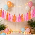 thumbnail image 4 of Colorful Paper Tassel Garland - 5 Color Options | 32 x 24cm (12.6 x 9.4in) | Perfect for Birthday, Baby Shower, Wedding Decor, 4 of 6