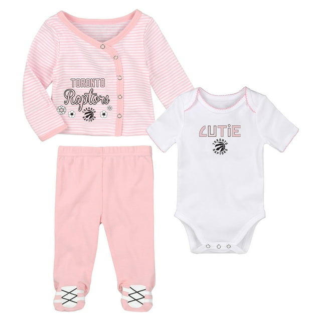 Newborn Toronto Raptors Team Cutie Bodysuit, Shirt, and Pants Set - Size 3 Months