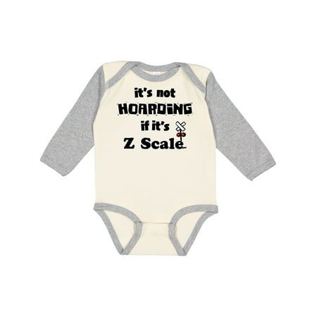 

Inktastic It s Not Hoarding if it s Z Scale Gift Baby Boy or Baby Girl Long Sleeve Bodysuit
