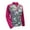 Mulberry, variant on Monterey Club Women's Vivid Print Block Long Sleeve Zip Golf Polo Shirt #2366