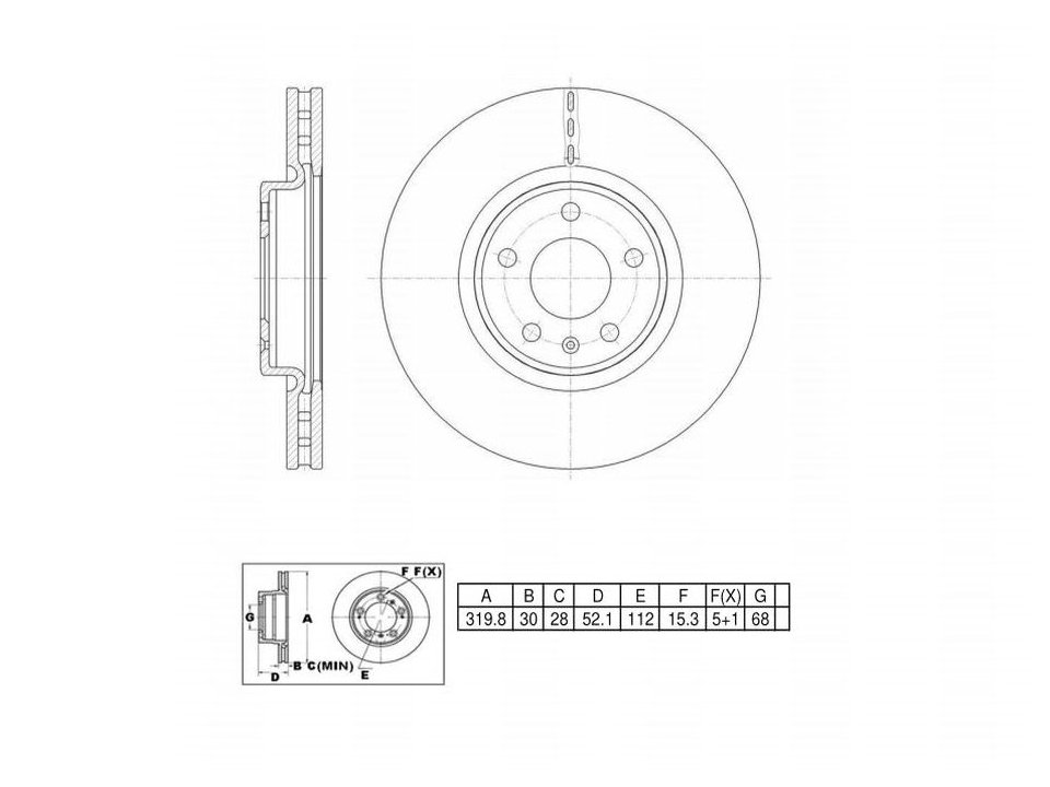 UltraHC Coated High Carbon Brake Rotor, Front UR004522, Audi A4 2016-2012