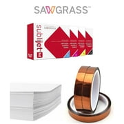 Sawgrass Sublijet HD Inks for SG400 and SG800 Printers (Complete Set). Bundle with 110 Sheets SUBLIMAX Sublimation Paper (8.5x11 inches) and 3 Rolls of Heat Tape (1/2" x 100 feet).