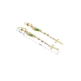 thumbnail image 3 of Aretes largos San Judas Tadeo, oro laminado 18k, con cruz, 3 of 5