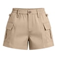 thumbnail image 5 of Yievot Plus Size Cargo Shorts for Women Half Elastic Waist Summer Outdoor Hiking Travel Casual Shorts with Multi Pockets, 5 of 5