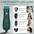 thumbnail image 6 of IG INGLAM Hair Dryer Brush, 4-in-1 Detachable Blow Out Brush Dryer with Tool Set for Straightening/ Drying/ Curling/ Styling, Dark Green, 6 of 8